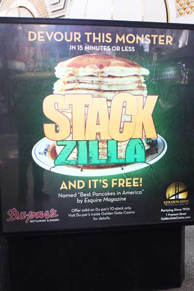 Golden Gate's Du-par's Serves Up Daunting Stackzilla Challenge 1 Stackzilla Duratrans