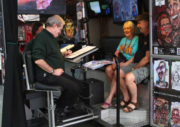 Caricature Cinema Kiosk Fremont Street