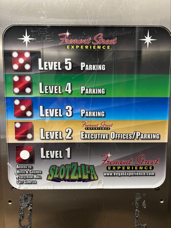 More Than You Ever Wanted To Know About Parking at Fremont Street Experience 3 The five levels of the parking garage at Fremont Street Experience.