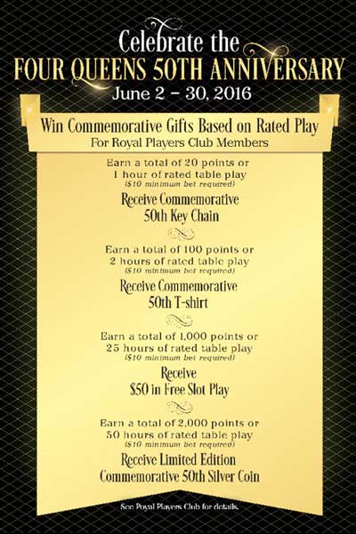Four Queens Casino Celebrates 50th Anniversary, We All Win 3 4 Queens Anniversary3