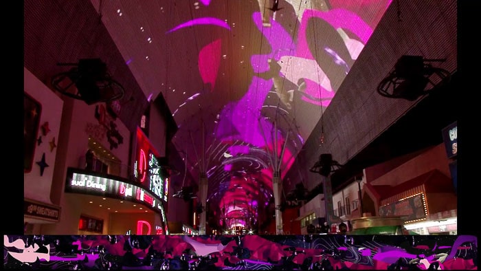 imagine dragons light show fremont street