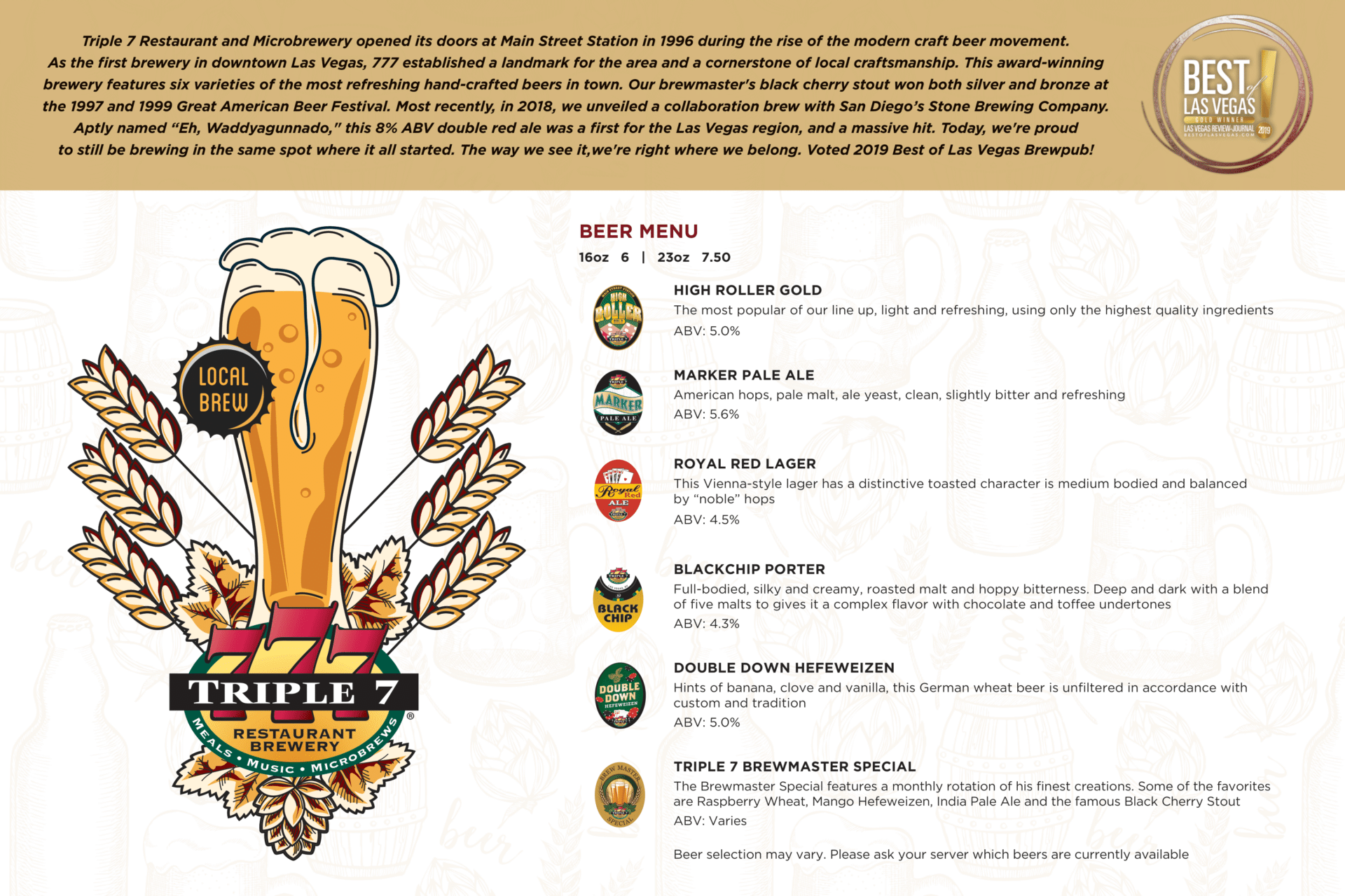 triple7 beermenu aug2021 1