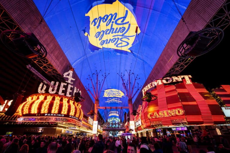 The Viva Vision canopy over Fremont Street. 