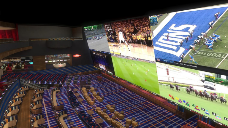 The largest sportsbook screen in the world.